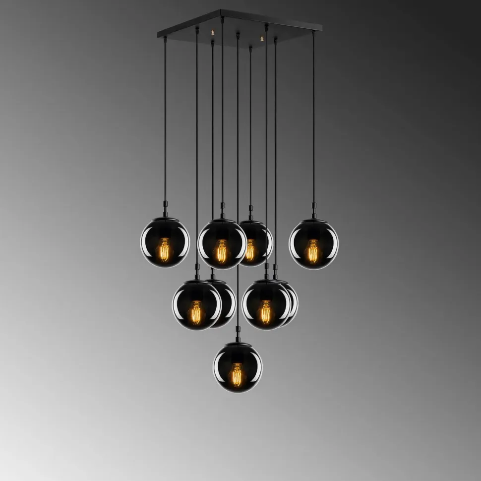 Kattovalaisin Linento Lighting Efe 9-osainen musta