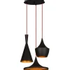 Kattovalaisin Linento Lighting Elmas 3-osainen pyöreä musta