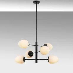 Kattovalaisin Linento Lighting Evita 6-osainen musta