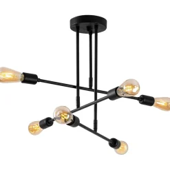 Kattovalaisin Linento Lighting Flower 75x75 cm 6-osainen musta