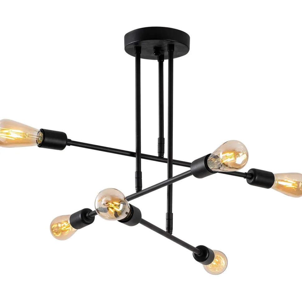 Kattovalaisin Linento Lighting Flower 75x75 cm 6-osainen musta