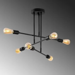 Kattovalaisin Linento Lighting Flower 75x75 cm 6-osainen musta