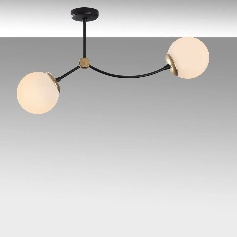 Kattovalaisin Linento Lighting Kromozom 72 cm 2-osainen musta
