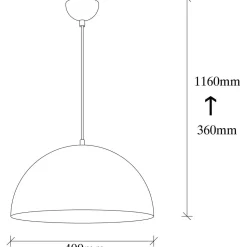 Kattovalaisin Linento Lighting Mary Ø40 cm musta/kulta