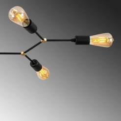 Kattovalaisin Linento Lighting Sparrow 6-osainen musta