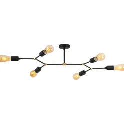 Kattovalaisin Linento Lighting Sparrow 6-osainen musta