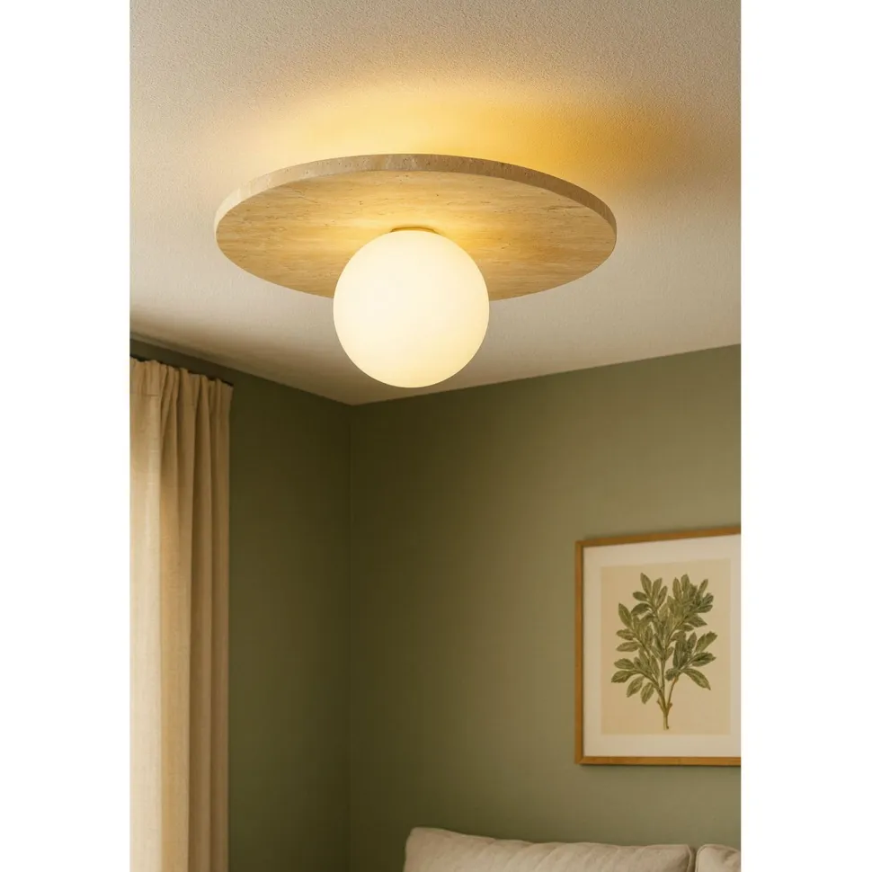 Kattovalaisin Linento Lighting Tor-Tun beige/valkoinen