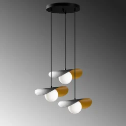 Kattovalaisin Linento Lighting Vatoz 3-osainen musta