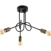 Kattovalaisin Linento Lighting Viraj 3-osainen musta/pronssi