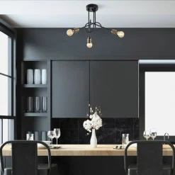 Kattovalaisin Linento Lighting Viraj 3-osainen musta/pronssi