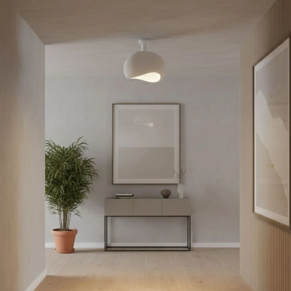 Kattovalaisin Linento Lighting Yontu valkoinen