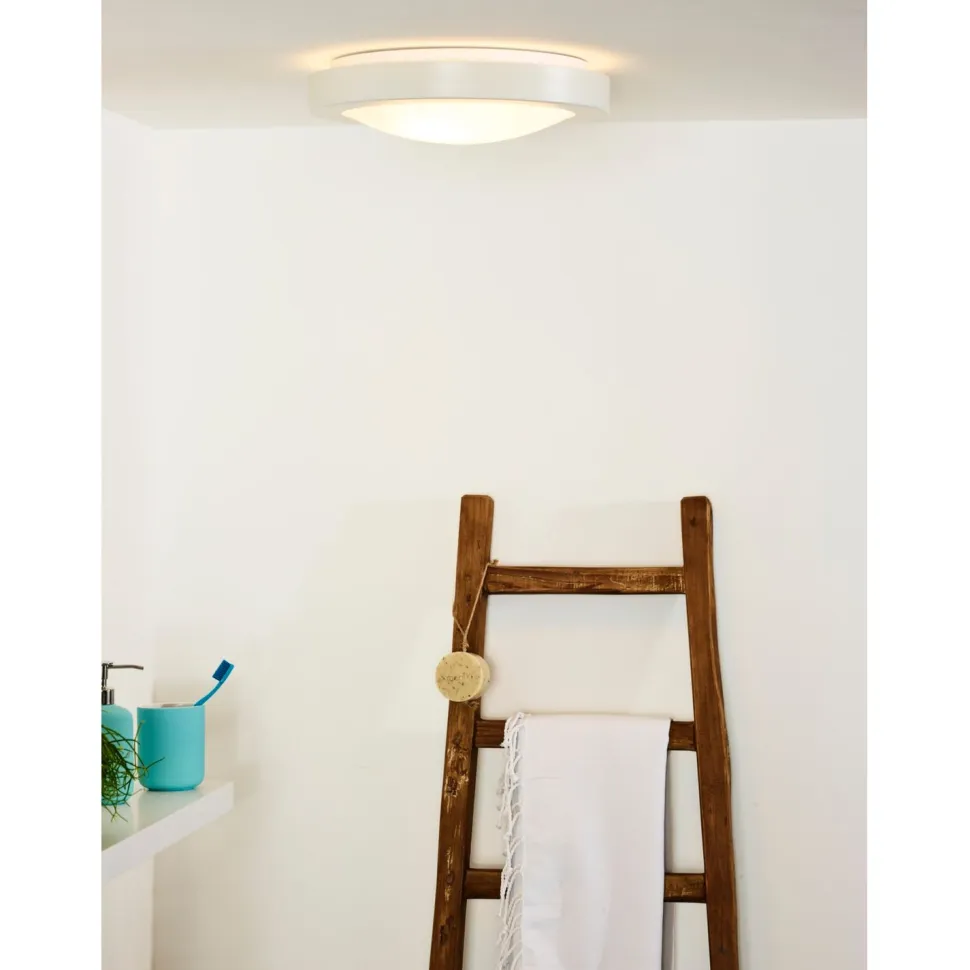 Kattovalaisin Lucide Fresh Ø35 cm IP44 valkoinen