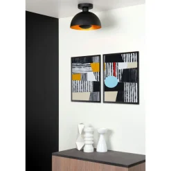 Kattovalaisin Lucide Siemon Ø25cm, musta