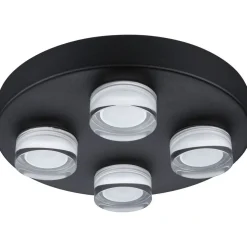 Kattovalaisin Paulmann Kame, Ø25cm, IP44, 3000K, 4x2000lm, 230V, 4x4.2W, signaalimusta