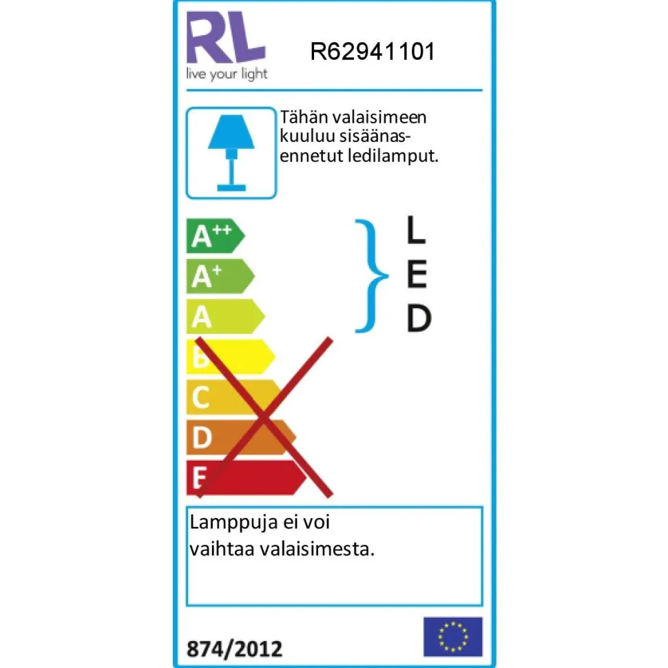 Kattovalaisin Trio Kloppi LED musta/valkoinen
