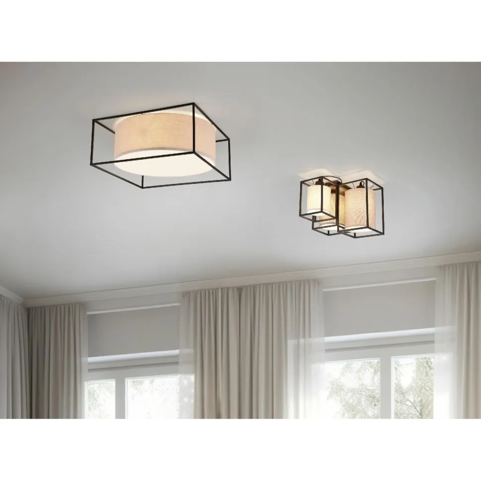 Kattovalaisin Trio Ross, 50x50cm, E27, beige