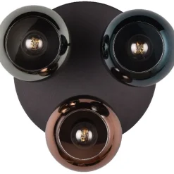 Kattovalaisin Trio Sheldon, 3-os, E14, musta/monivärinen