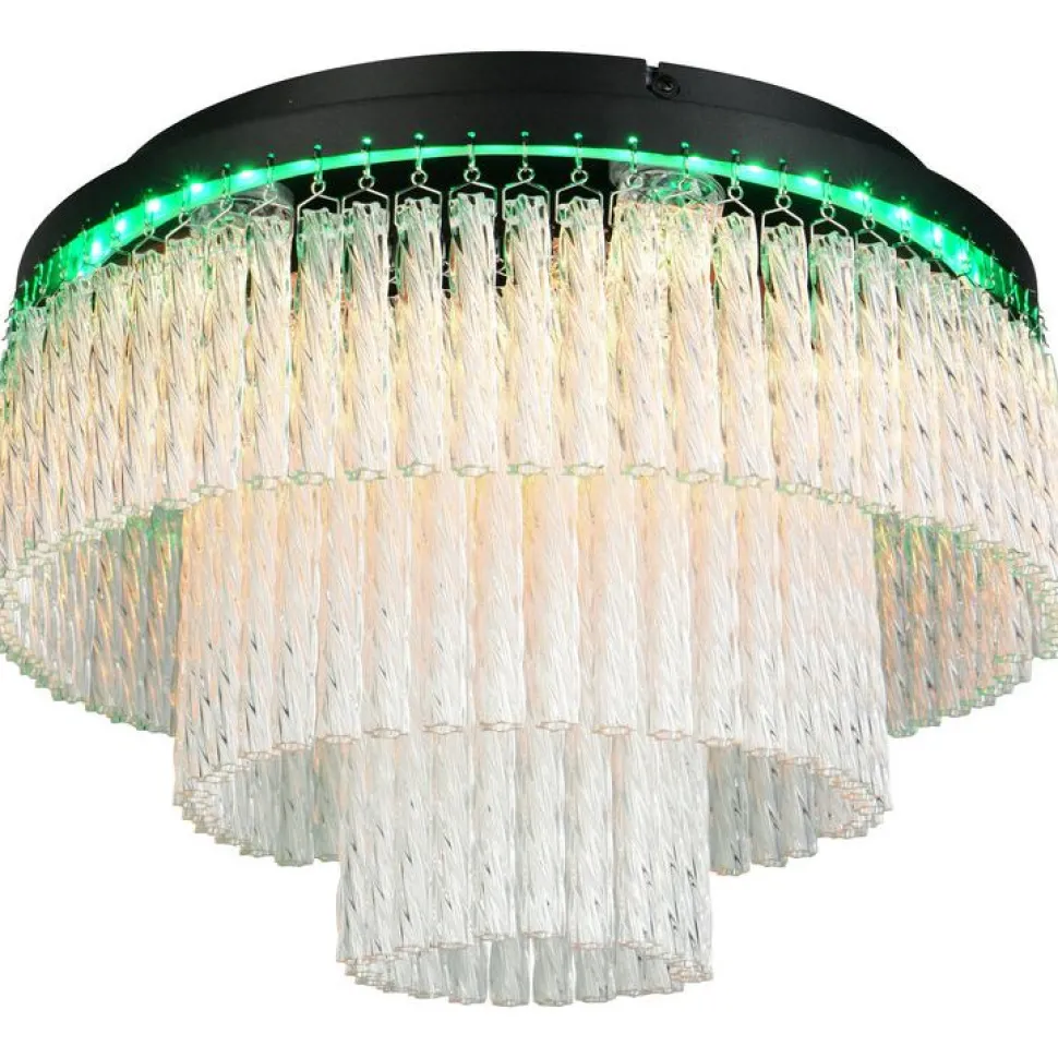Kattovalaisin Trio Vono LED RGB Ø40cm mattamusta/kirkas