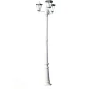 Kingston puutarhan valotolppa 3-lyhtyä 215 cm valkoinen