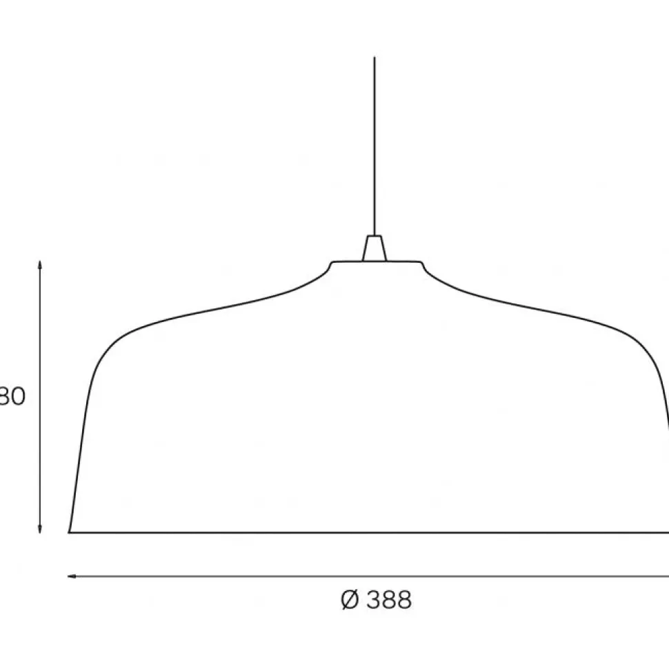 Kirkasvalolamppu/riippuvalaisin Innolux Candeo Ø 388x180 mm valkoinen