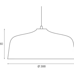 Kirkasvalolamppu/riippuvalaisin Innolux Candeo Ø 388x180 mm musta