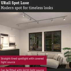 Kiskospotti Paulmann URail Luxe GU10 max. 10W himmennettävä mattamusta
