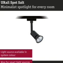 Kiskospotti Paulmann URail Salt GU10 max. 10W himmennettävä mattamusta
