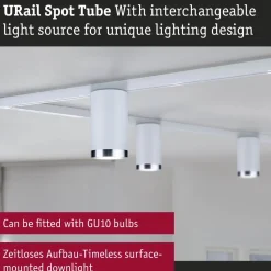 Kiskospotti Paulmann URail Tube GU10 max. 10W himmennettävä valkoinen