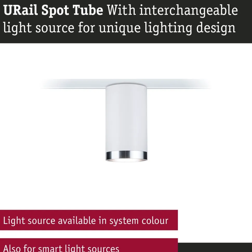Kiskospotti Paulmann URail Tube GU10 max. 10W himmennettävä valkoinen