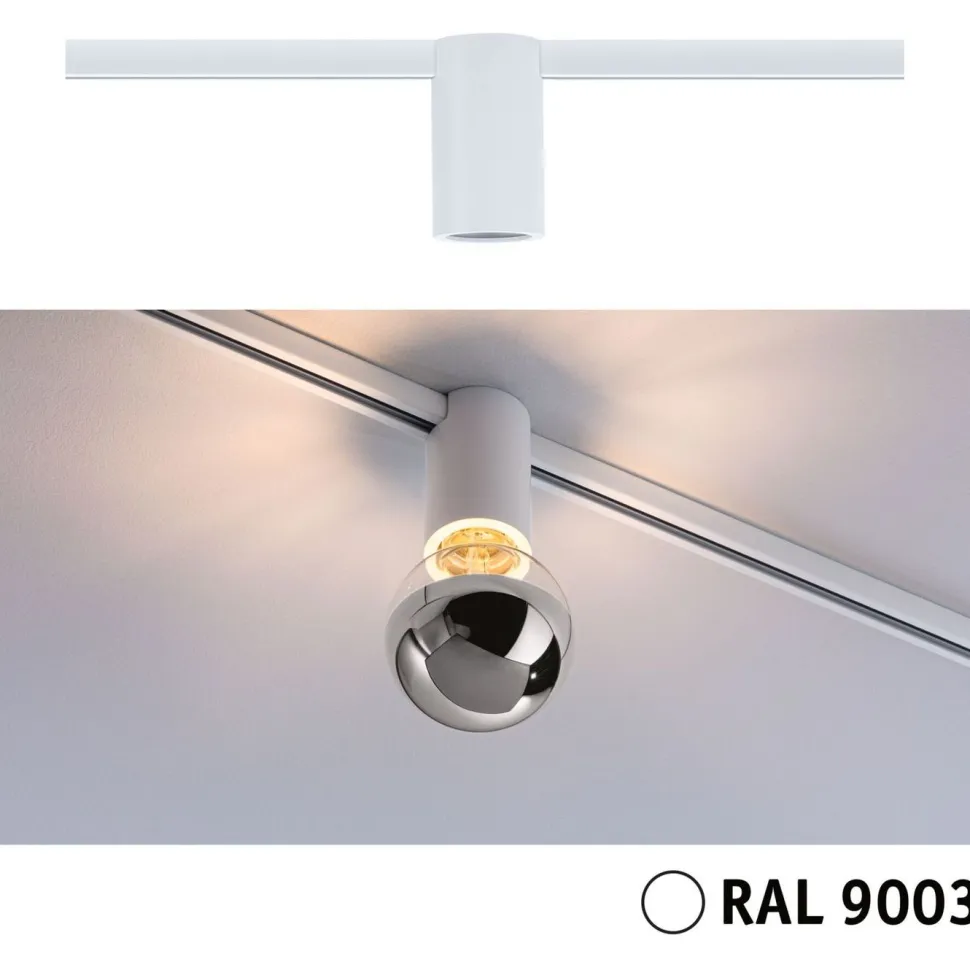 Kiskovalaisimen sovitin Paulmann URail E27 max 20W himmennettävä signaalivalkoinen