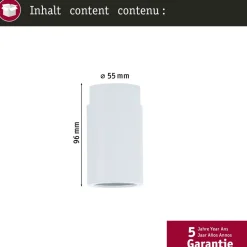 Kiskovalaisimen sovitin Paulmann URail E27 max 20W himmennettävä signaalivalkoinen