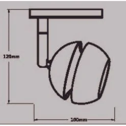 Kiskovalaisin FocusLight Comet GA69-adapterilla Ø12cm 50W valkoinen
