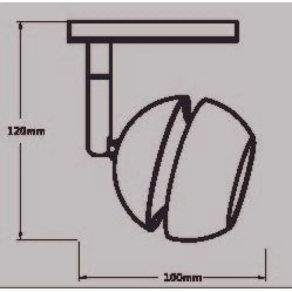 Kiskovalaisin FocusLight Comet GA69-adapterilla Ø12cm 50W valkoinen