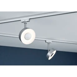 Kiskovalaisinsetti Paulmann URail Circle Basic 4x222lm 4x5.3W LED 2700K mattakromi