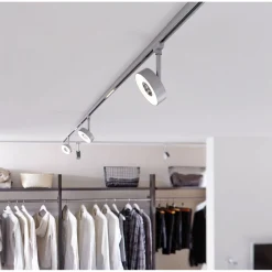 Kiskovalaisinsetti Paulmann URail Circle Basic 4x222lm 4x5.3W LED 2700K mattakromi