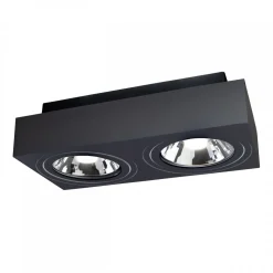Kohdevalaisin Spectrum Mirora 2x AR111 GU10 293x145x85mm pinta-asennettava musta