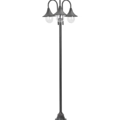 Kolmelyhtyinen ulkovalaisin e27 220 cm alumiini pronssi