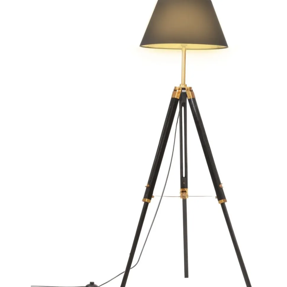 Kolmijalkavalaisin musta ja kulta täysi tiikki 141 cm