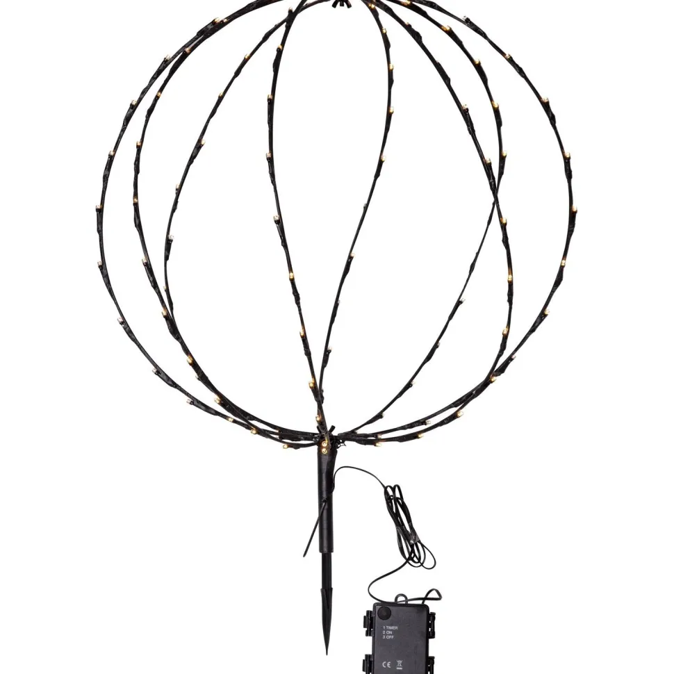 Koristevalaisin Star Trading Sphere, ulko- ja sisäkäyttöön, 30cm, musta