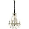 Kristallikruunu Aneta Lighting Allington Ø60cm 9-osainen antiikkihopea