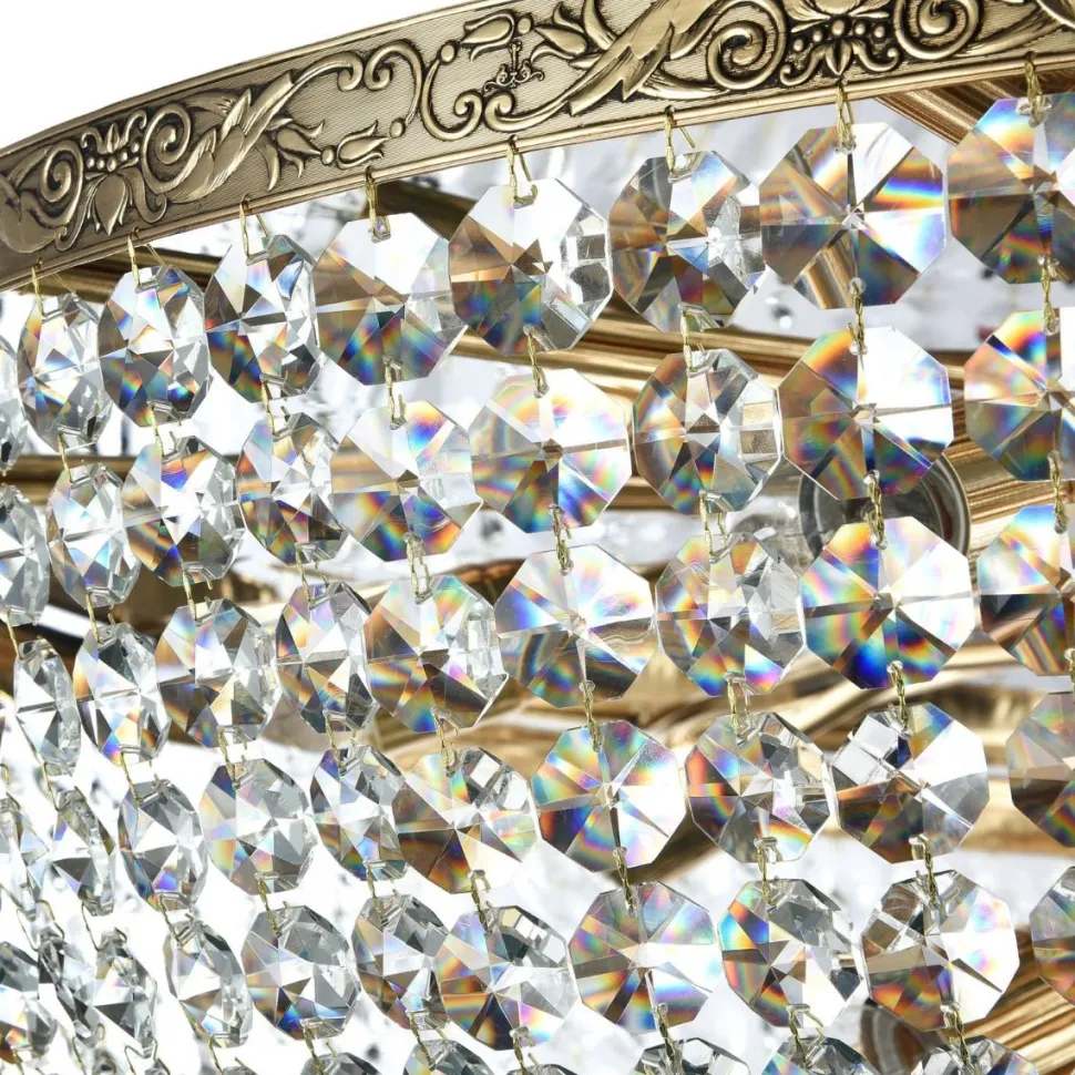 Kristallivalaisin Maytoni Diamant Crystal Palace 18-G 1000 mm antiikkikulta