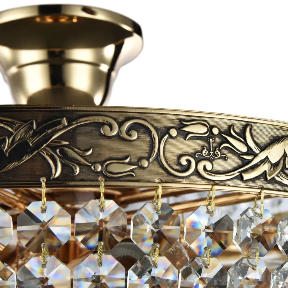 Kristallivalaisin Maytoni Diamant Crystal Palace 05-G 400 mm antiikkikulta
