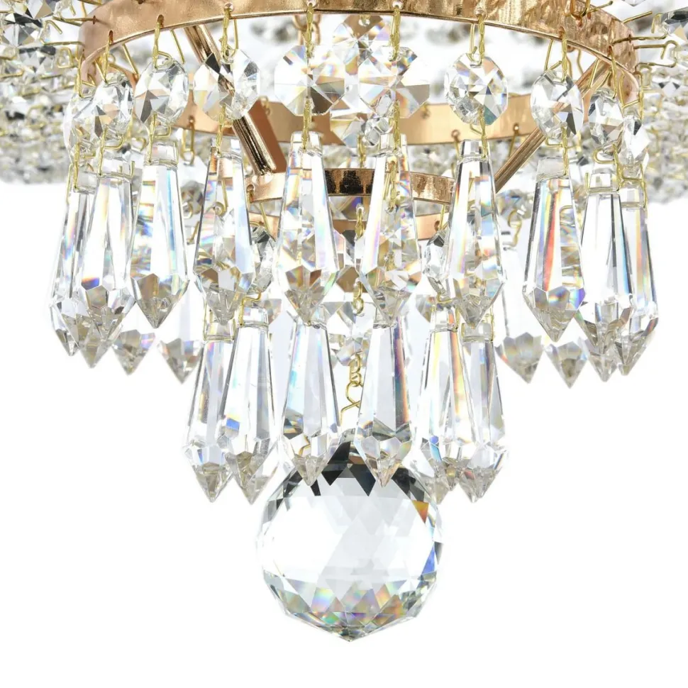 Kristallivalaisin Maytoni Diamant Crystal Palace 05-G 400 mm antiikkikulta