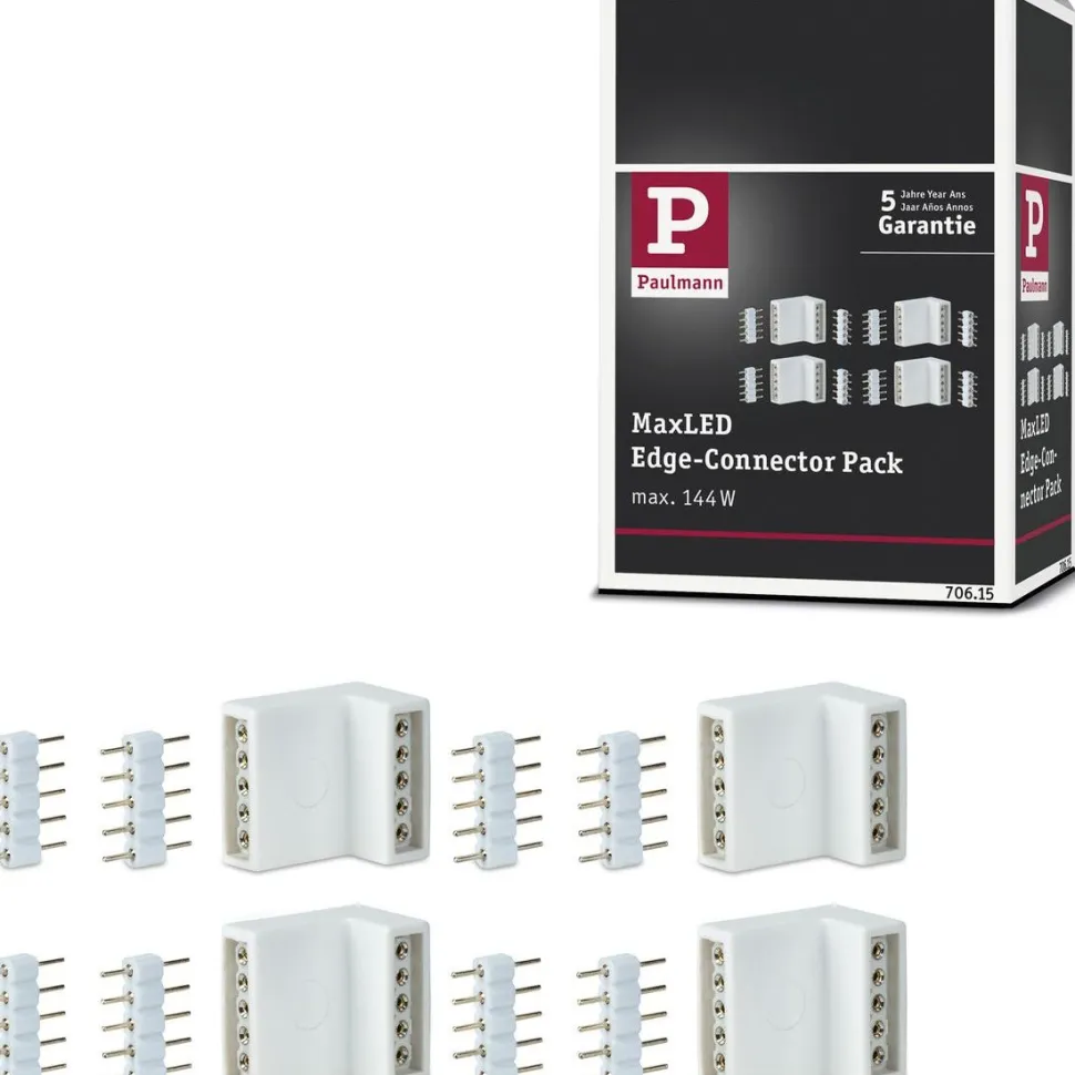 Kulmaliitin Paulmann MaxLED, 17x16mm, max.144W, valkoinen