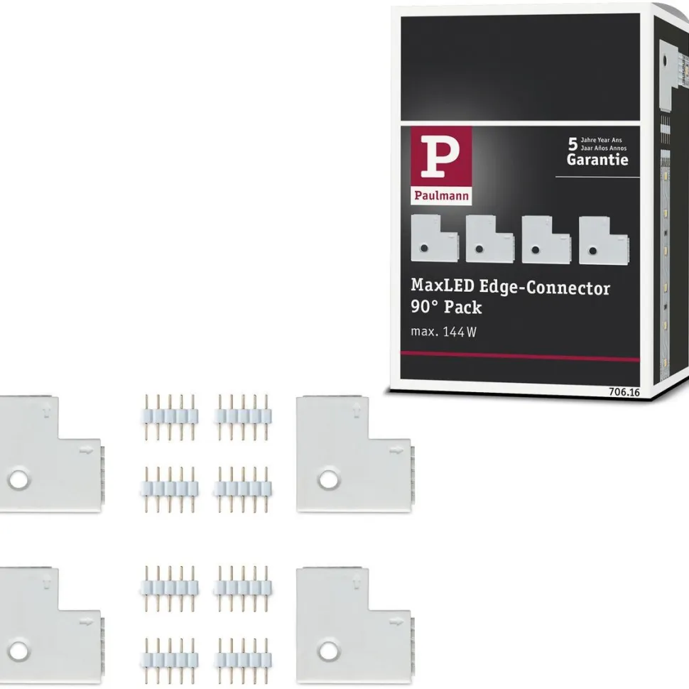 Kulmaliitin Paulmann MaxLED, 25x25mm, max.144W, valkoinen