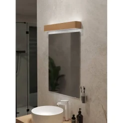 Kylpyhuoneseinävalaisin Eglo Sania 6 LED IP44 puu/valkoinen