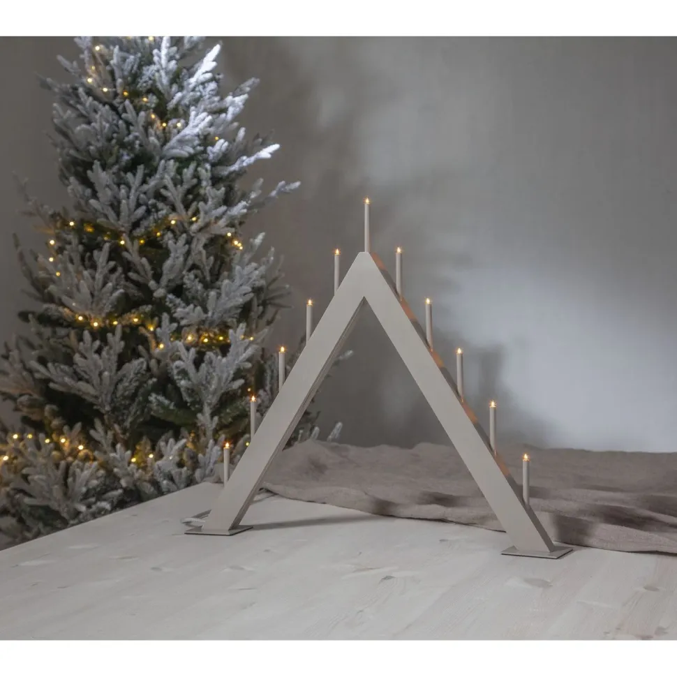 Kynttelikkö Star Trading Buzz 11-osainen 50 cm beige