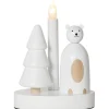 Kynttelikkö Star Trading Christmas Joy Polar Bear, 33x9x22cm, valkoinen