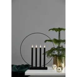 Kynttelikkö Star Trading Glory, 4-osainen, 45cm, valkoinen/messinki