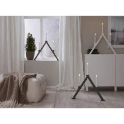 Kynttelikkö Star Trading Vika, 64cm, paristokäyttöinen, valkoinen